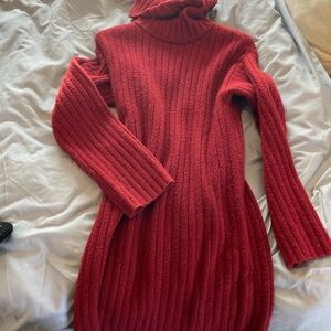 Cozy Red Turtleneck Sweater